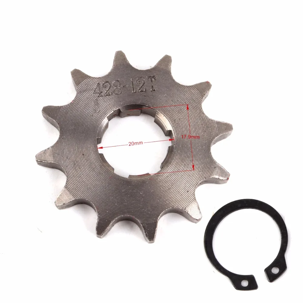 Wingsmoto Front Sprocket 428 12T 20mm 428 Size 12 Teeth Sprocket for